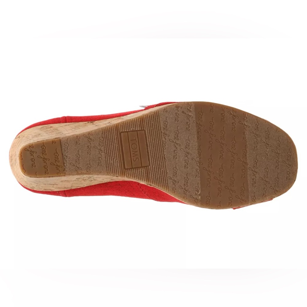 TOMS Classic Wedge Sandal Women’s Red - 8 - Picture 6 of 10